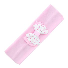 Zac's Alter Ego Baby/Kids Elasticated Lycra Fabric Kylie Headband with Heart Polka Dot Print Bow