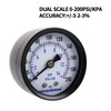 Measureman 2" Well Pump Pressure Gauge, 0-200psi/bar, 1/4" NPT Male