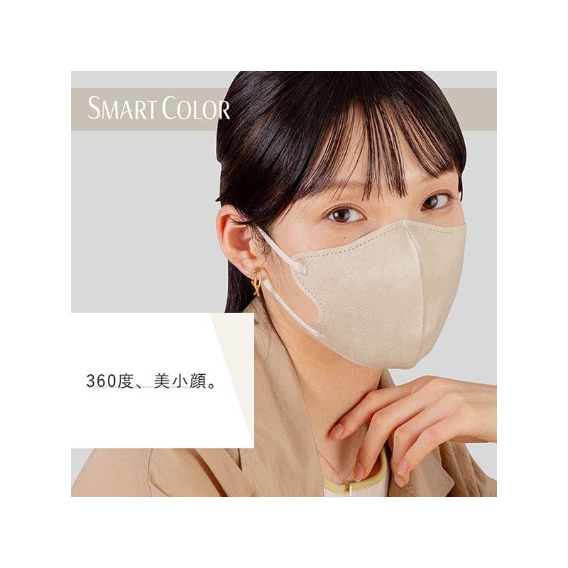[ＳＭＡＲＴ ＣＯＬＯＲ] 超快適マスク （スマートカラー） 大きめ ナチュラルベージュ 7枚入 ×2個セット