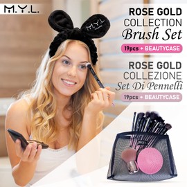 M.Y.L. Cosmetic Brush Set, Hair Band, Blender, Cleaner, Travel Case, Brush, Make Up Brush Set