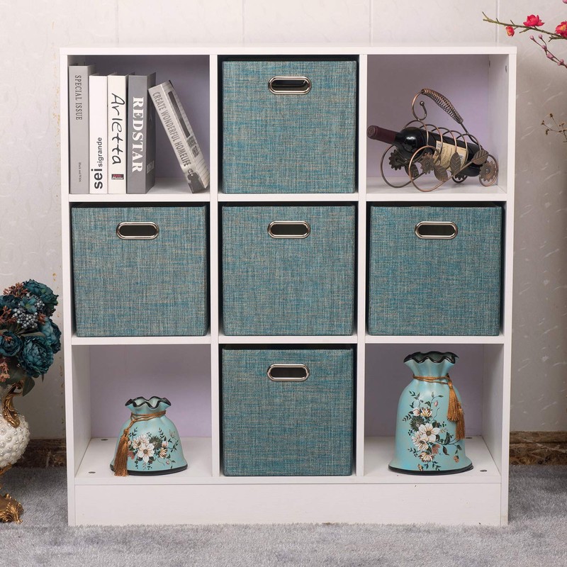 Posprica Storage Basket Bins,11×11×11 Foldable Storage Cube Boxes Fabric Drawer