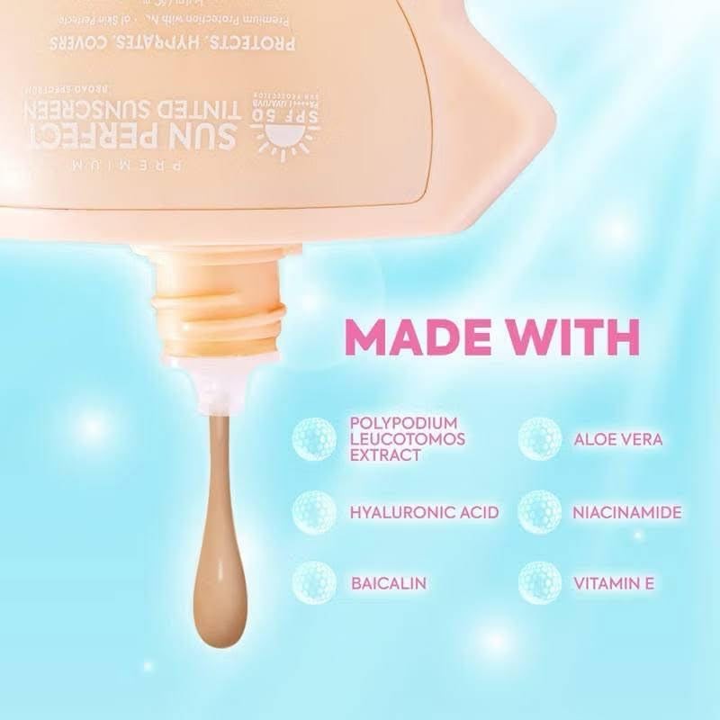 Hikari Skin Premium Sun Perfect Tinted Sunscreen, SPF 45, Skin