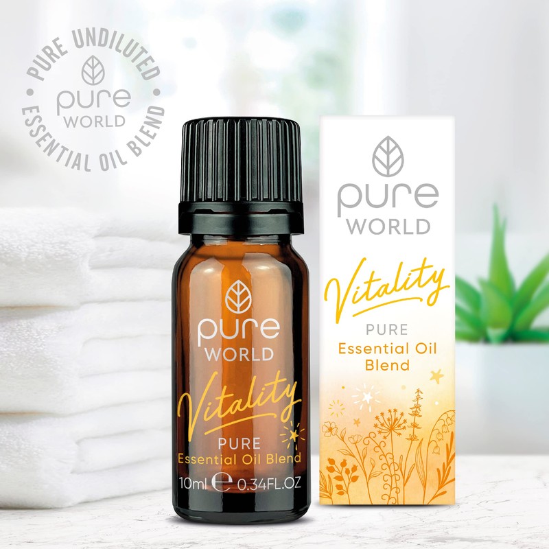 Pure World Vitality Blend of Essential Oils. Neroli, Bergamot Cinnamon