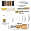 Mocrop 34 Pieces Leather Sewing Set Leather Tool with Leather