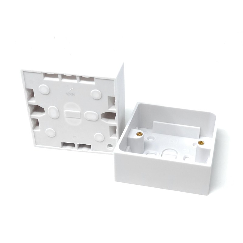 1pcs. 1-Gang Surface Mount Pattress Back Box – 32mm Depth,