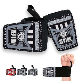 Weightlifting Wrist Wraps - Lifting Straps with Thumb Loops - Wrist Support - Men & Women Weight Lifting Crossfit Powerlifting (Black, 18, Inches, 18, Inches, 3, Inches, 3, Inches, 3, Millimetres)