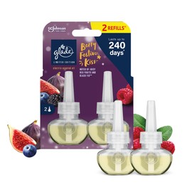 Glade Plug in Air Freshener Refill, Electric Scented Oil Room Air Freshener, Berry Festive Kiss, Duo Pack (2 x 20ml)