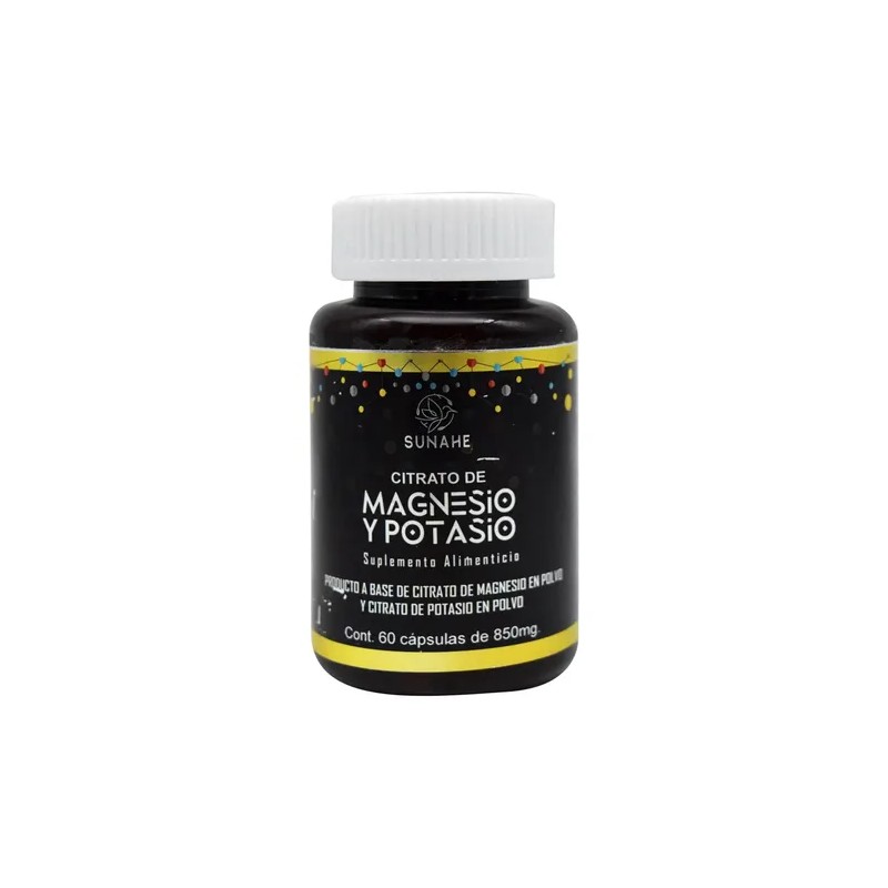 Citrato De Magnesio Y Potasio 60 Capsulas 850 Mg Sunahe