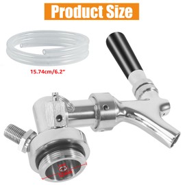 Imaictuu Beer Faucet for Mini Keg Growler Stainless Steel Mini Keg Dispenser Mini Keg Tap for 2L/3.6L/4L/5L/10L Portable Beer Growler