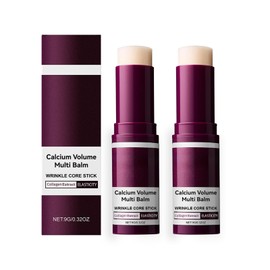 Cemenrete Calcium Multi Balm | 9g Collagen Moisturizing Stick for Face, Eyes, Neck | Anti-Aging, Hydrating & Firming Skin Treatment | Vitamin D & Elastin Enriched | For All Skin Types (2PC)