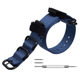Replacement Nylon Watch Straps Compatible with Casio G-Shock Model GA-100 / GA-110 / GA-100C / GA-300 / GA-120 / GA-200 / GD-100 / GA-140 / GA-735 / GA-800 / DW-5600 / DW-5600 / DW-5600 610 DW-5300