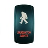 STV Motorsports® Laser Red Rocker Switch Sasquatch Lights 20A 12V