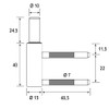 Frame part V 3400 WF for wooden frame, for room