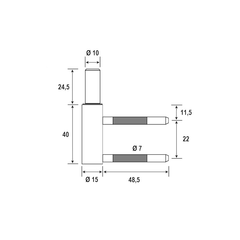 Frame part V 3400 WF for wooden frame, for room