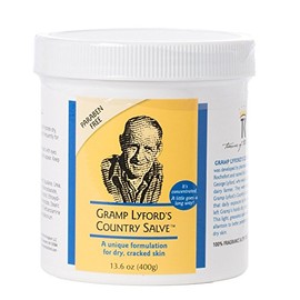 Gramp Lyford's Country Salve – Large 13.6 oz Jar Skin Moisturizer for Dry Hands Cracked Feet Rough Elbows and Knees – Non-Greasy Vermont-Made Hydrating Salve for Chapped or Irritated Skin