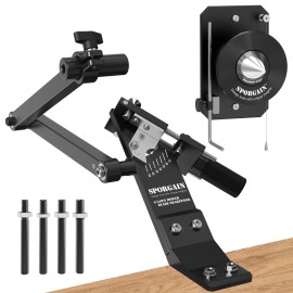 SporGain Lawn Mower Blade Sharpener&Lawn Mower Blade Balancer - Various Mower Blade,Black