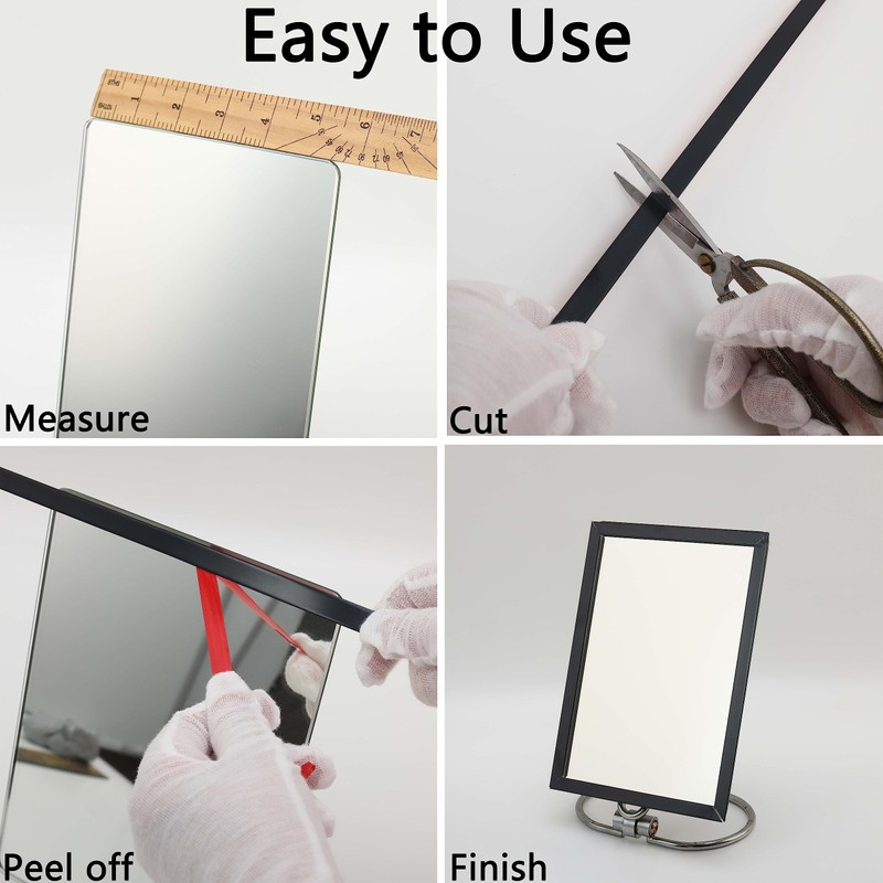 Matte Black Peel and Stick Wall & Molding Trim, Flexible