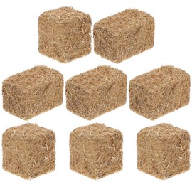 Toyvian 8 Pieces Straw Bales Hay Bales Feeding Set Toy Farm Accessories Hamster Rabbit Guinea Pig Straw Dollhouse Accessories Mini Garden Tool Micro Landscape Miniature Decoration