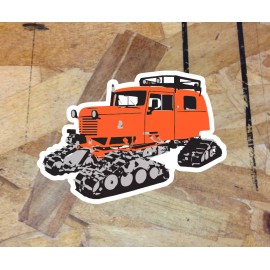 CAT Snow Cat Snowcat Snow Transport Old School Vintage Tracks Sticker Decal 5" wide