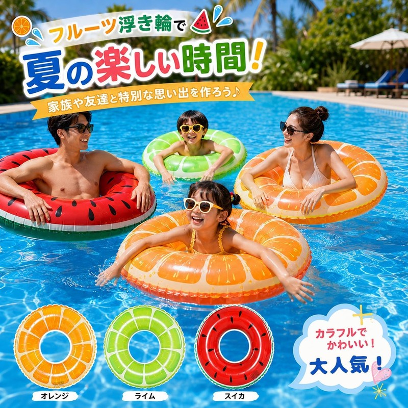 浮き輪 うきわ 70#80#90# 大人用 子供用 スイカ 浮輪 O型 フロート 可愛い