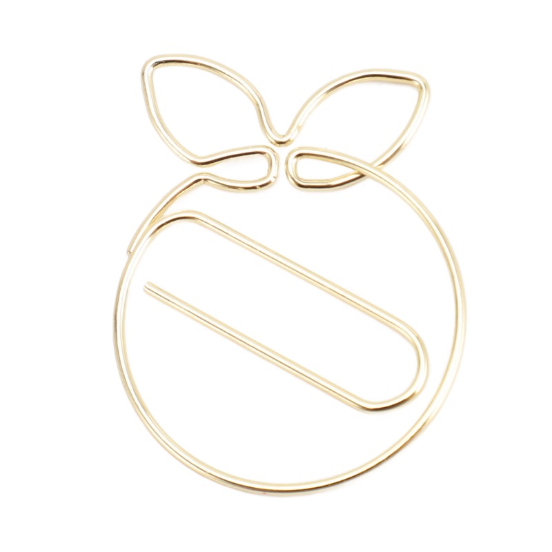 100Pcs Gold Paper Clips Cute Shape Stainless Steel Multifunction Metal