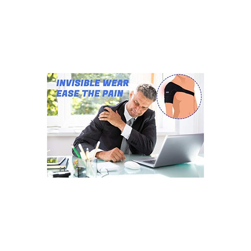 Thx4COPPER Magnetic Shoulder Brace, Compression Support Wrap Belt, Adjustable Stabilizer,Arm