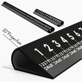 2-Pack 6 and 12 Inch Ruler 30° Precision Metal Ruler, High-Grade Laser-Engraved Aluminum Ruler for School, Office, Architects, Draftsman, and Engineers, Black