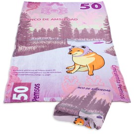 Mi Mantita Mx Toalla Cheems Ajolote Billete de 50 Pesos