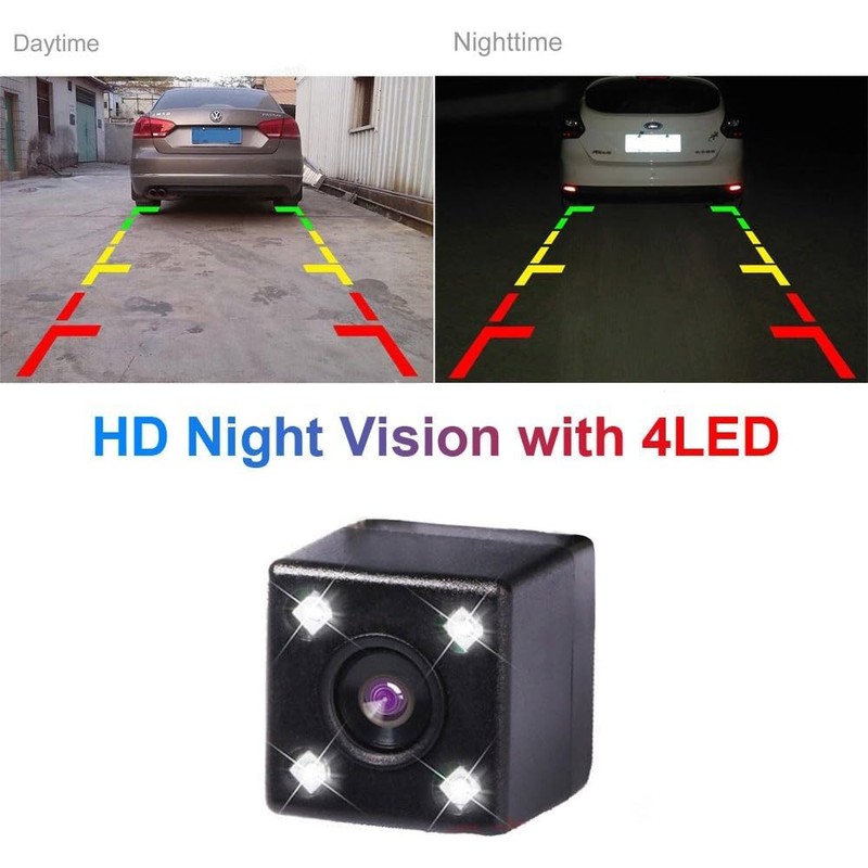 4 LED Night Vision: Car Reversing Camera Number Plate Light
