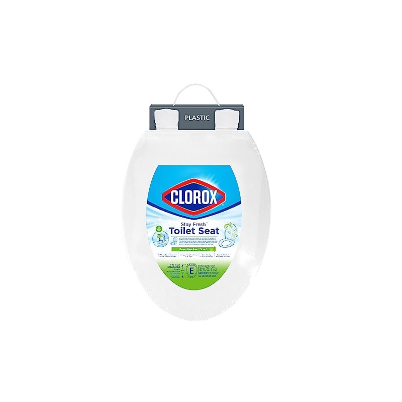 Clorox Elongated Scented Plastic Toilet Seat with Easy-Off Hinges -Tyler