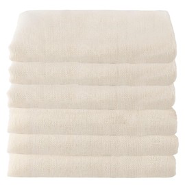 6 Straining Cloths, Cheesecloth, 50 x 50 cm, Purpose Cheese Cloth, Washable and Reusable Cotton Filter, for Fruit Juices, Homemade Cheese, Milk, Vegetable Juices, Coffee, Baking