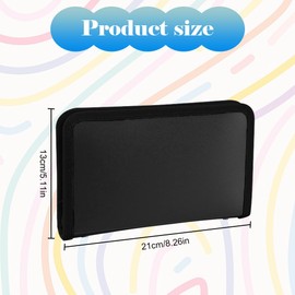 1 Set of Black Receipts and Business Cards Storage Book，Receipt & Document Organizer ，Expanding Flashcard Organizer，Expanding Accordion File with Zipper & Labels for Travel, School, Office, and Home