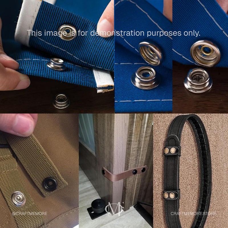 CRAFTMEMORE - Kit de cierre a presión resistente, herramienta ajustable