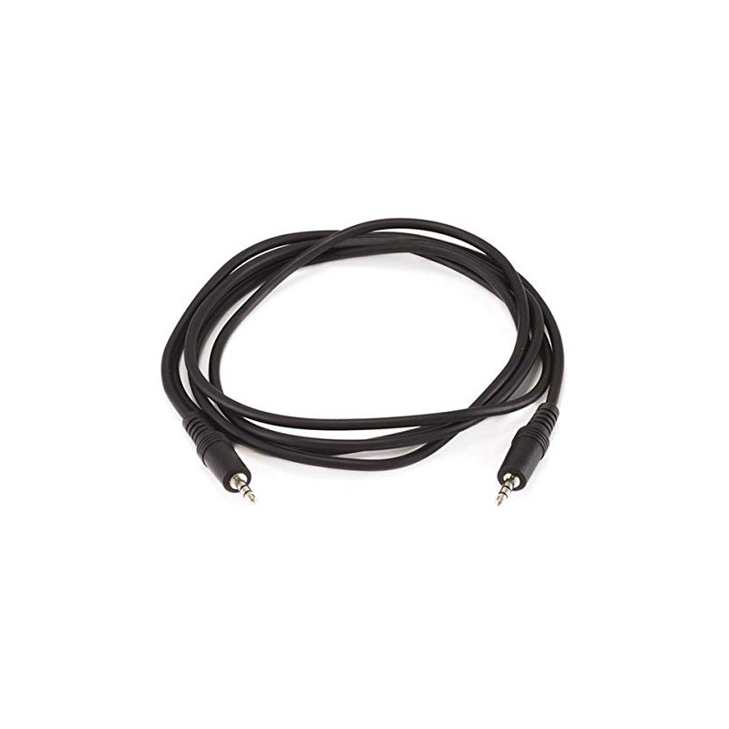Monoprice 100644 6-Feet 3.5mm Stereo Plug/Plug M/M Cable, Black