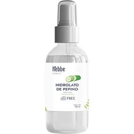 HEBBE Hidrolato De Pepino 120 Ml Tónico Facial Refrescante Reduce Ojeras Equilibra pH Piel Seca Y Sensible