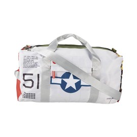 P-51 Mustang All-Purpose Duffel Bag with Handle, Features Multiple External Pockets
