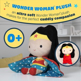 KIDS PREFERRED DC Comics Wonder Woman Soft Huggable Stuffed Animal Cute Plush Toy for Toddler Boys and Girls, Gift for Kids, 11.5 inches