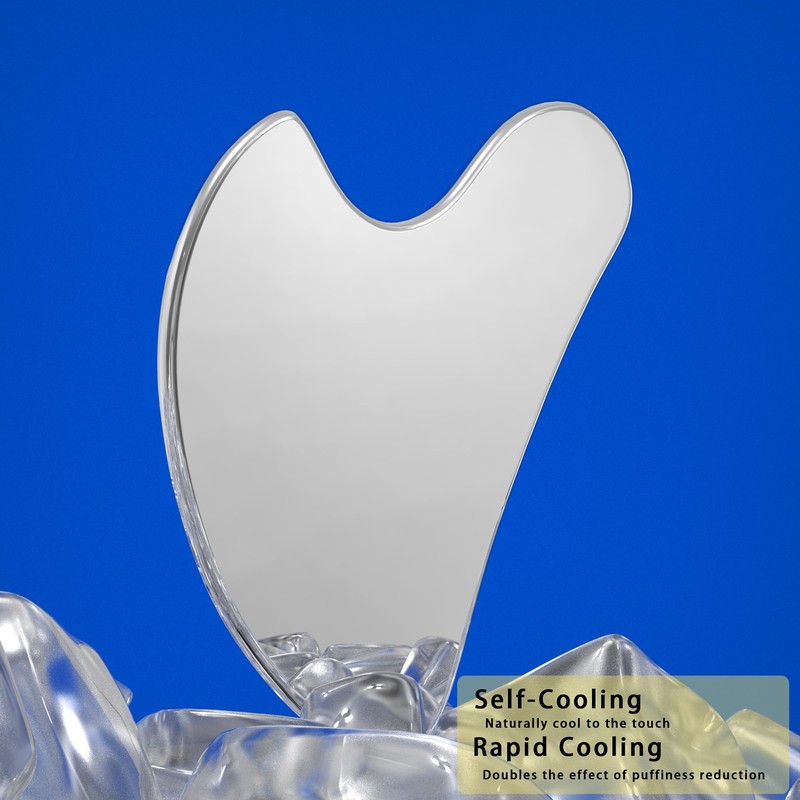 ROOFEI 3 x Gua Sha Stone - Stainless Steel Gua