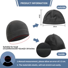 MOVYEE Fleece Winter Hat Men's Sports Cycling Hat Women's Elastic Beanie Thermal Running Hat Headwear Ski Hat Cap for Skiing Cycling Snowboard