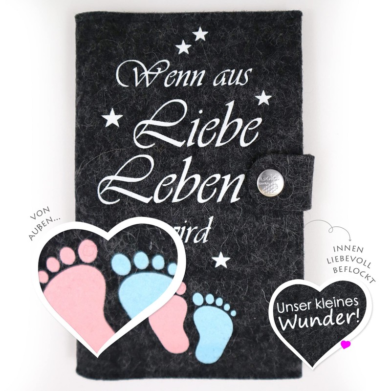 Goldi-Design Deluxe maternity log cover "Wenn aus Liebe Leben Wird..."