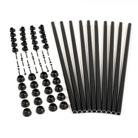 Titan Snap 'n Lock Baluster Kits - Round - Alum Smooth - Black - 31"