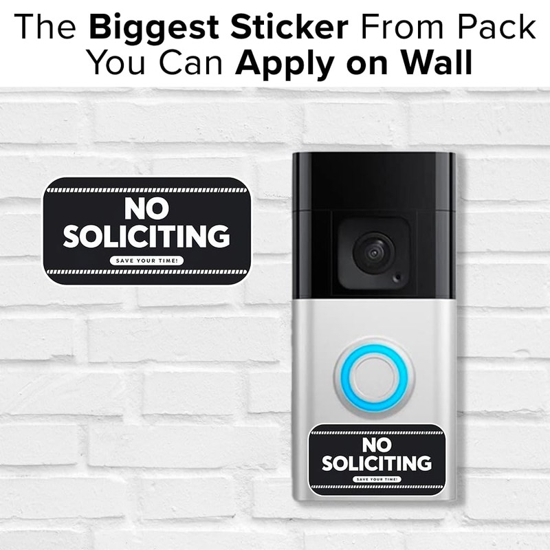 6 in Pack No Soliciting Signs for Doorbells and House