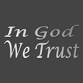 in God We Trust Vinyl Decal Sticker Car Window Bumper White 6-Inches Premium Quality Print UV Resistant (Silver, 6 Inches)