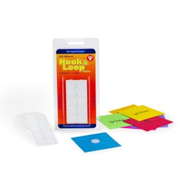 Hygloss Products Self Adhesive Coins - 15 Hook and Loop Fastener Sticky Dots 5/8 Inch Circles – White