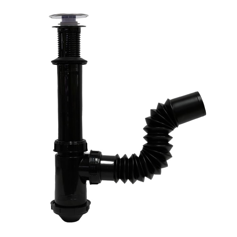 Fleximatic 2218NA Céspol para lavabo u ovalín, color negro, sistema