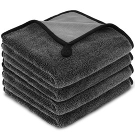 URAQT Shiny Dry Cloth, Pack of 4 Fast Dry Drying Towel for the Shower, Car Drying Tube, Microfibre Cloths, Shiny Bath, Extremely Absorbent Shower Cubicles Cloth for Shower Cubicles, Car and Motorcycle