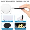 100PCS Sublimation Blanks Car Coasters,Blank Sublimation Coasters 2.75 Inch/5mm Thicker