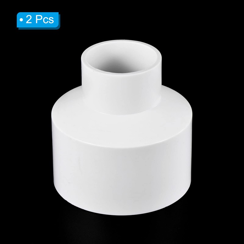 PATIKIL PVC Reducer Pipe Fitting 75mm to 40mm ID, Straight