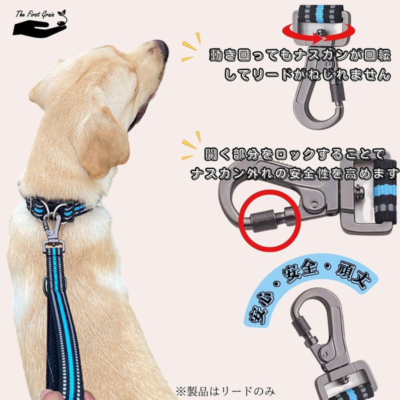 TheFirstGrain Short Lead for Large and Medium Dogs Walking Training