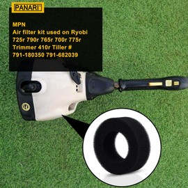 Panari 791-182353 Fuel Line Tune Up Kit for MTD Ryobi 725R Air Filter TB144 TB26CO TB26TB TB415CS TB465SS TB475SS TB490BC Yard Man YM141 YM21SS YM26BC YM26CO YM26CS YM260C STrimmer with Primer Bulb